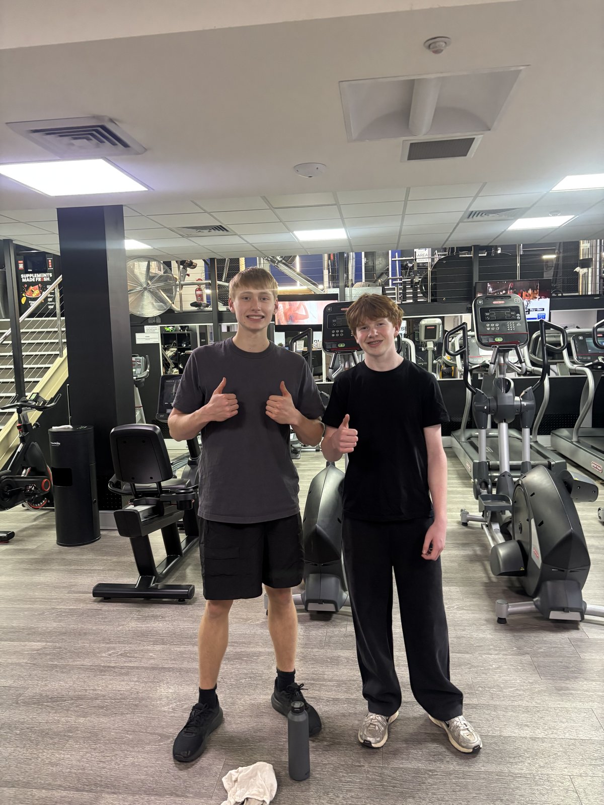 Luca and Will after a soccer-specific training session